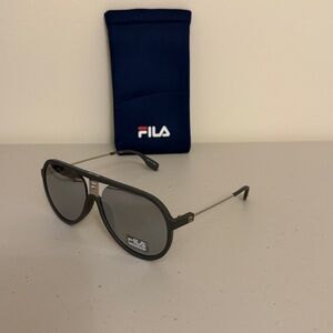 Fila 9363 Gray and Silver Sunglasses